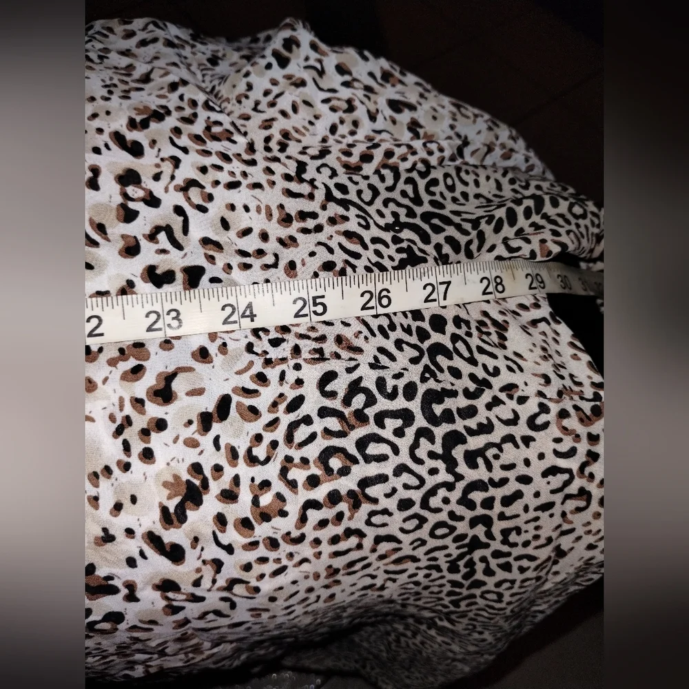 Maggie Barnes Vintage Leopard Print Women's Top 3x - Picture 4 of 9